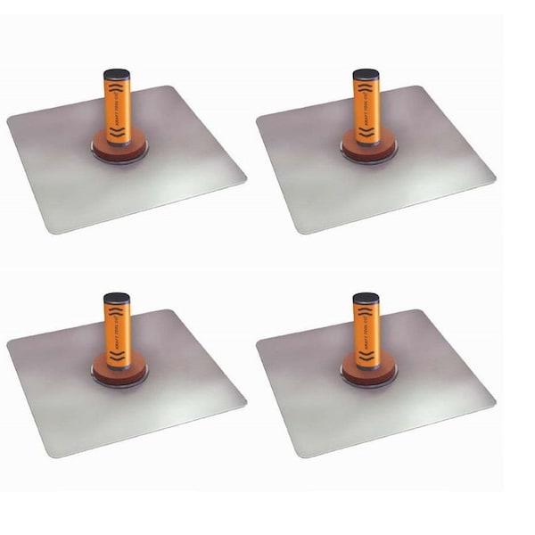 Kraft Tool Co. PL512PF 12 in. x 12 in. Aluminum Hawk with ProForm Handle 4PK PL512PF-4 - main